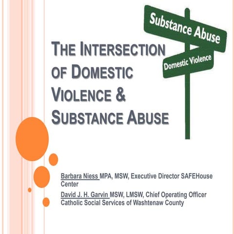The Intersection of Domestic Violence and Substance Abuse- April 2012