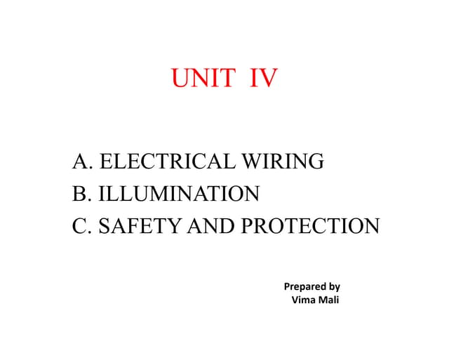 Domestic wiring