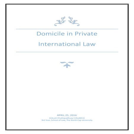Domicile in private international law