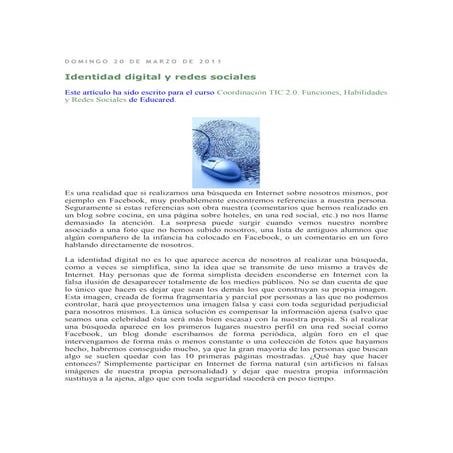 Domingo 20 de marzo de 2011.