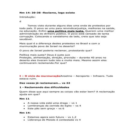 Domingo murmuração