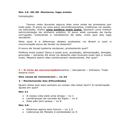 Domingo murmuração