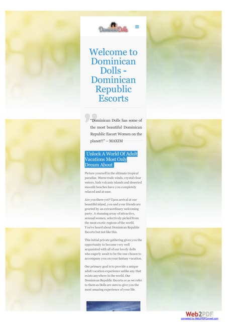 Dominican Escorts | Cabarete Escort...