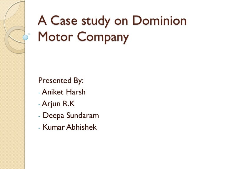 Dominion motor company