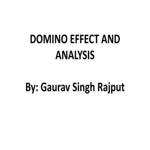 Domino Effect and Analysis | Relaibility Analysis | Unavailability Analysis