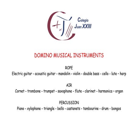 Domino musical instruments