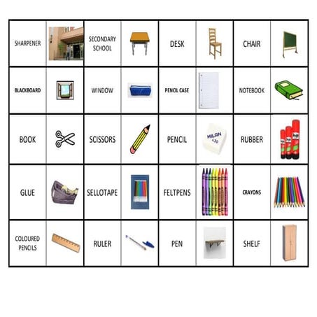 Domino school objects