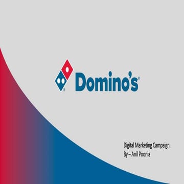 Domino's Pizza India Digital Marketing Campaign Idea 2019 presentation