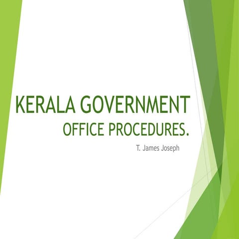 Kerala Land Revenue Department- Office procedures