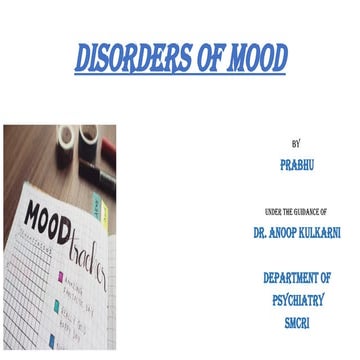 Comprehensive Overview of Mood Disorders: Diagnosis and Clinical ...