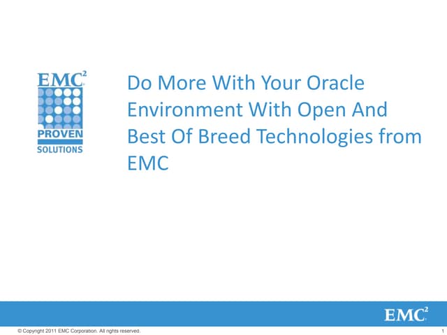 Do More with Oracle Environment with Open and Best of breed Technologies