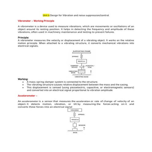 Vibration Measurement Theory Dynamics of Machines | PDF