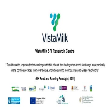 VistaMilk SFI Research Centre - Teagasc