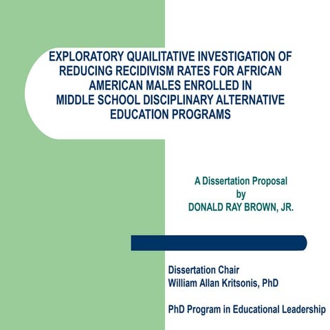 Dr. William Allan Kritsonis, Dissertation Chair for Donald Ray Brown, Jr., Di...
