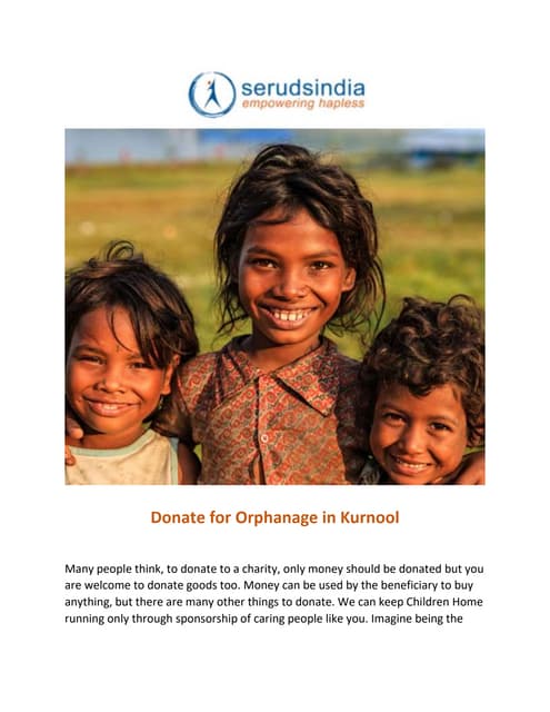 Donate for Orphanage | PPT