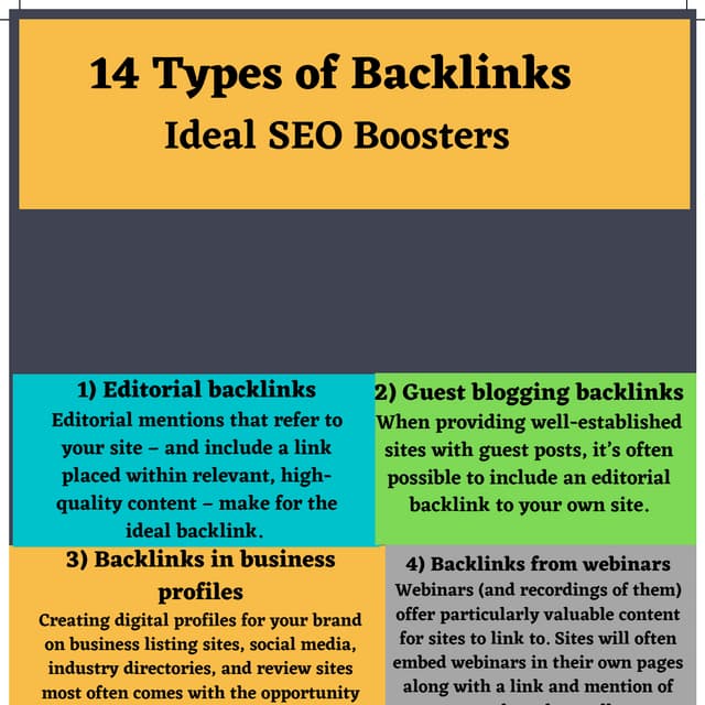 14 Types of Backlinks  