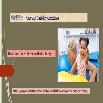 Donation for children with disability