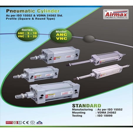 ANC & VNC Model Pneumatic Cylinder (Air Cylinder) | PDF