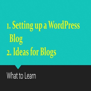 How to create a WordPress Website / Blog