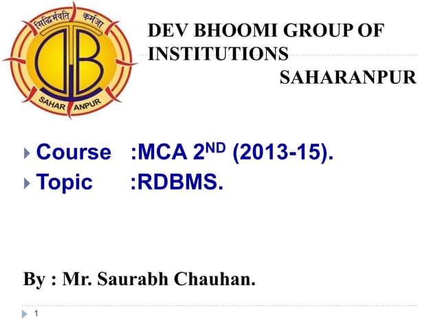 RDBMS.