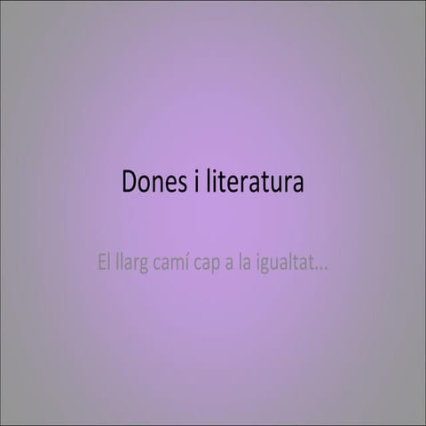 Dones i literatura
