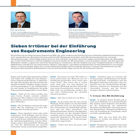 Stoeckel 7 Mistakes Requirements Engineering