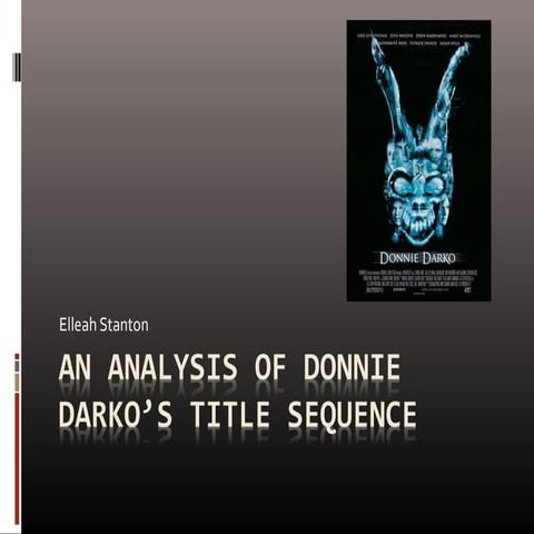 Donnie Darko Title Sequence Analysis