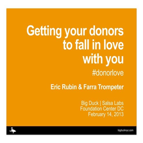 Getting Your Donors To Fall In Love With You