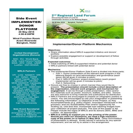 Donors forum mechanics 1 pager