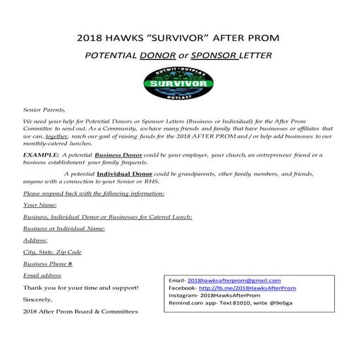 Donor,sponsor,catered lunch businesses