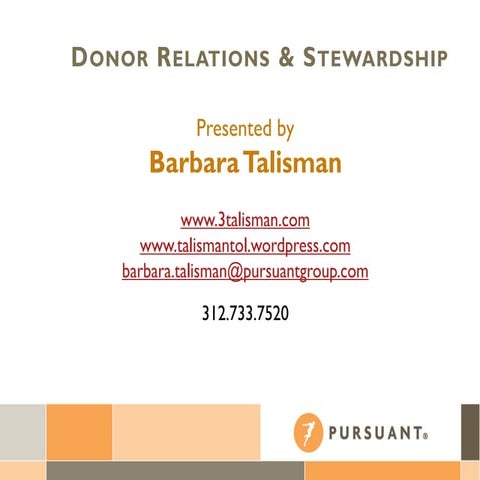 Donor Relations and Stewardship 