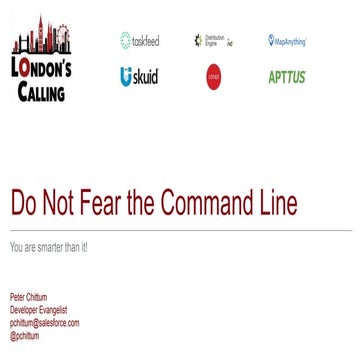 Don't Fear the Command Line