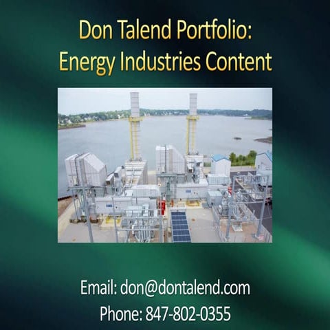 Don Talend Energy Industry Content Portfolio