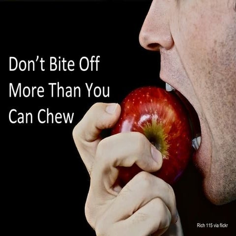 Dont Bite Off More Than You Can Chew 