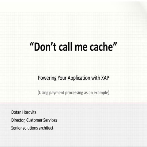 Dont call me cache java version