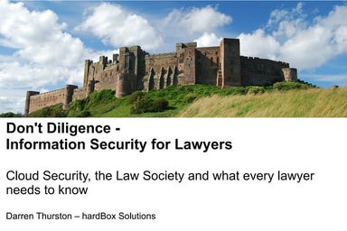 Don't Diligence Information Security for Lawyers