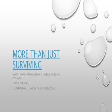 Don't drink seawater