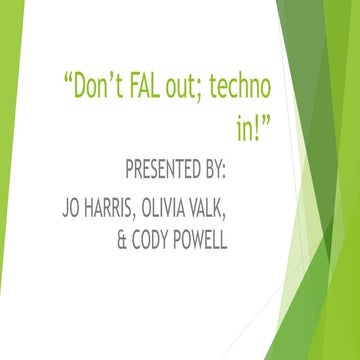 Don’t fal out techno in