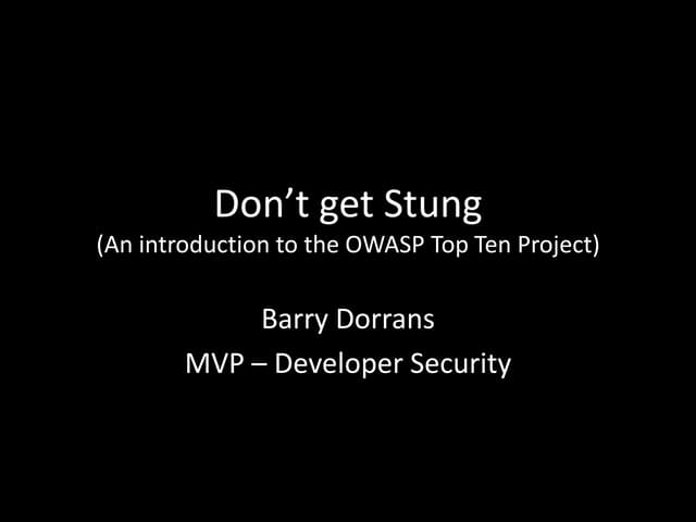 Don't Get Stung