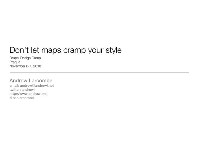Don't let maps cramp your style - Prague