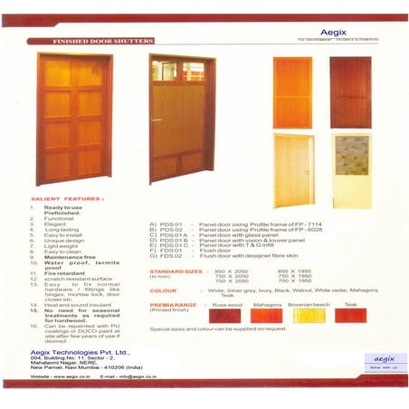 uPVC Door leaflet
