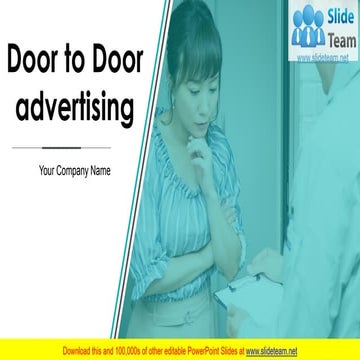 Door To Door Advertising PowerPoint Presentation Slide 
