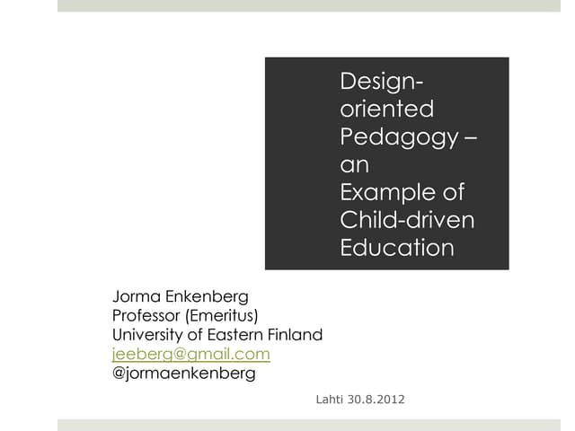 Design-oriented pedagogy