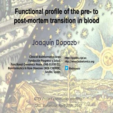 Functional profile of the pre- to post-mortem transition in blood
