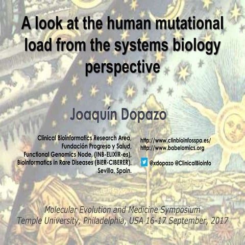 A look at the human mutational load from the systems biology perspective