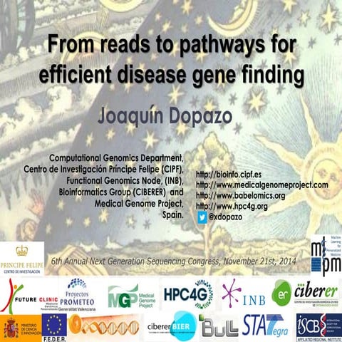 From reads to pathways for efficient disease gene finding