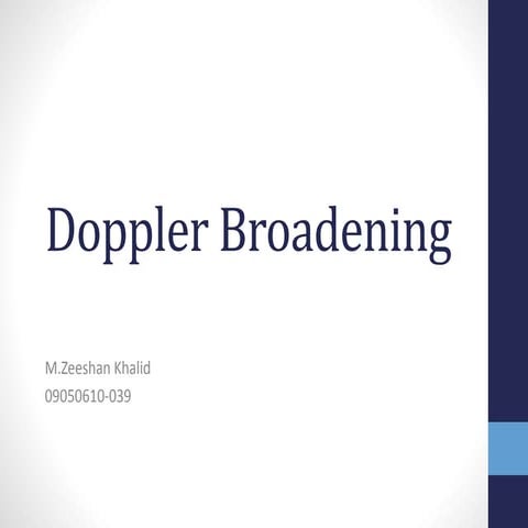 Doppler broadening