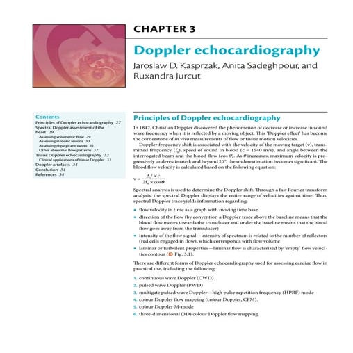Doppler echocardiography