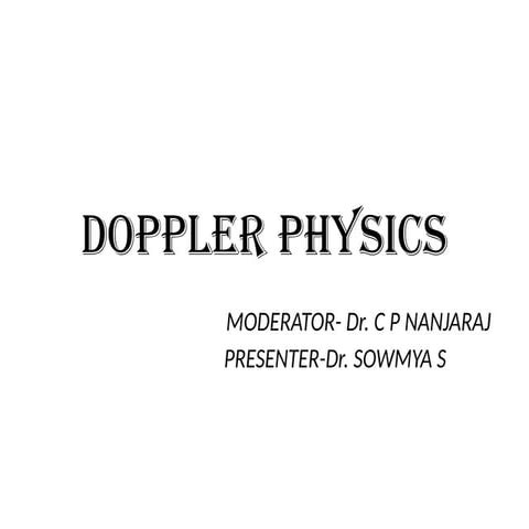 doppler physics medical imaging in human body in seminar content ppt.pptx