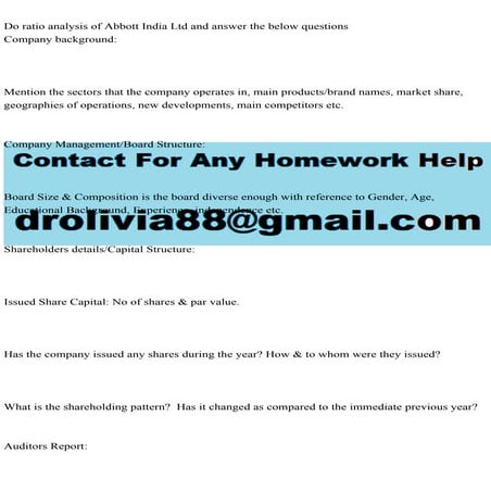 Do ratio analysis of Abbott India Ltd and answer the below questions.pdf